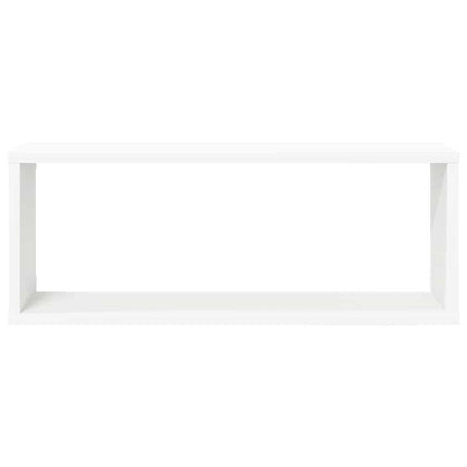 Vägghylla kubformad 4 st vit 60x15x23 cm konstruerat trä