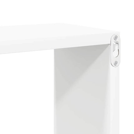 Vägghylla kubformad 6 st vit 60x15x23 cm konstruerat trä