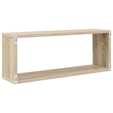 Vägghyllor 2 st sonoma-ek 60x15x23cm konstruerat trä
