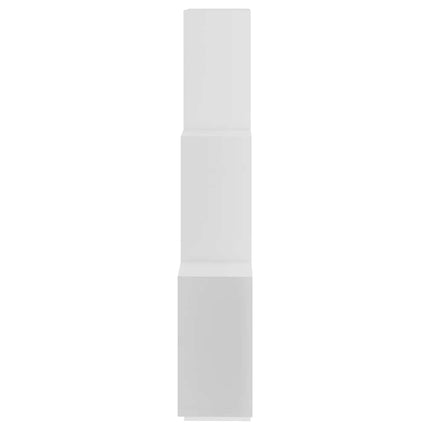 Vägghylla kubformad vit 78x15x93 cm konstruerat trä