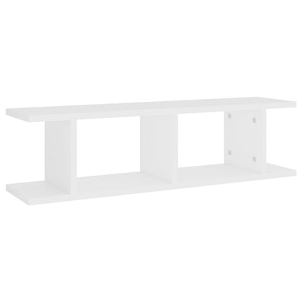 Vägghyllor 2 st vit 75x18x20 cm konstruerat trä
