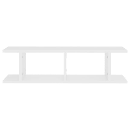 Vägghyllor 2 st vit 75x18x20 cm konstruerat trä