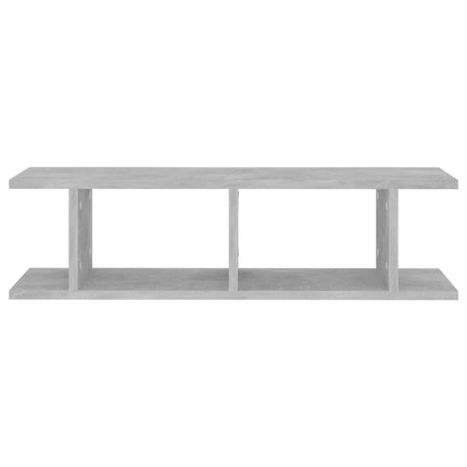 Vägghyllor 2 st betonggrå 75x18x20 cm konstruerat trä