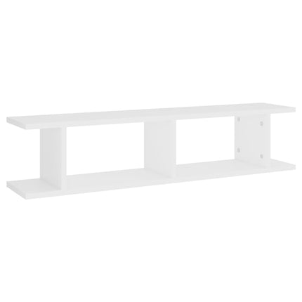 Vägghyllor 2 st vit 90x18x20 cm konstruerat trä