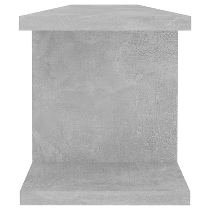 Vägghyllor 2 st betonggrå 90x18x20 cm konstruerat trä