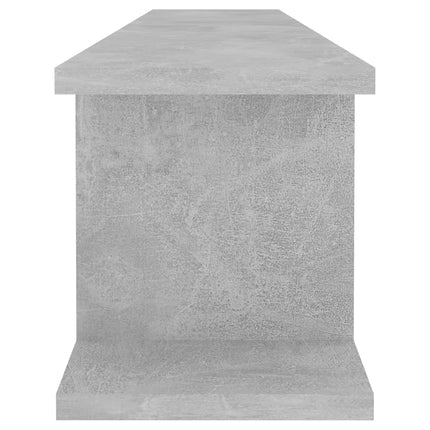 Vägghyllor 2 st betonggrå 105x18x20 cm konstruerat trä