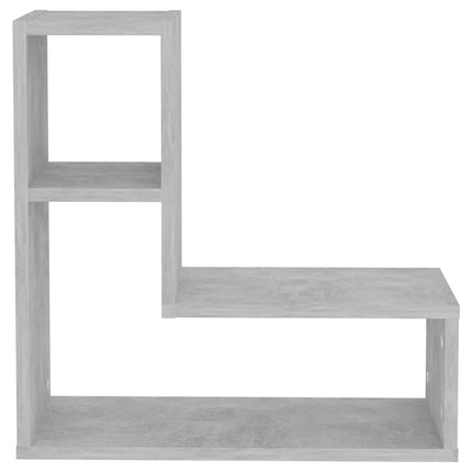 Vägghyllor 2 st betonggrå 50x15x50 cm konstruerat trä