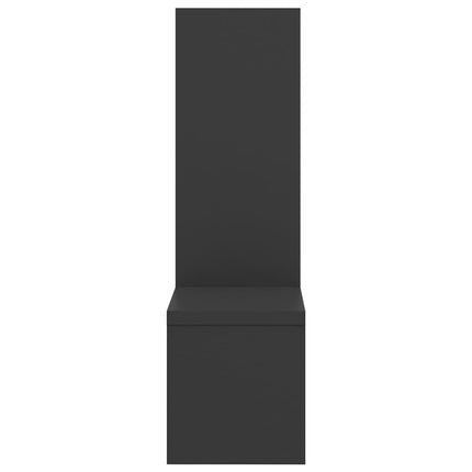 Vägghyllor 2 st grå 50x15x50 cm konstruerat trä