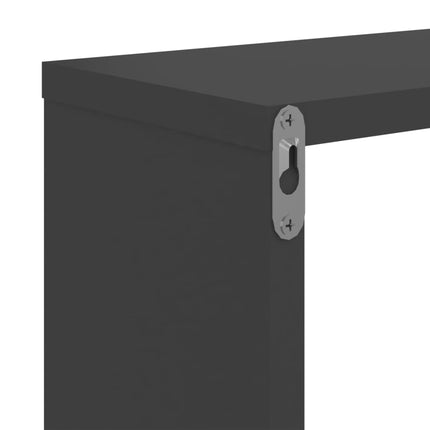 Vägghyllor 2 st grå 50x15x50 cm konstruerat trä