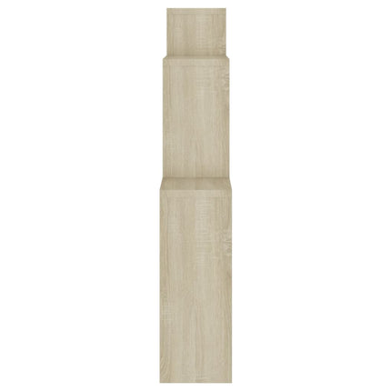 Vägghylla kubformad sonoma-ek 80x15x78,5 cm konstruerat trä