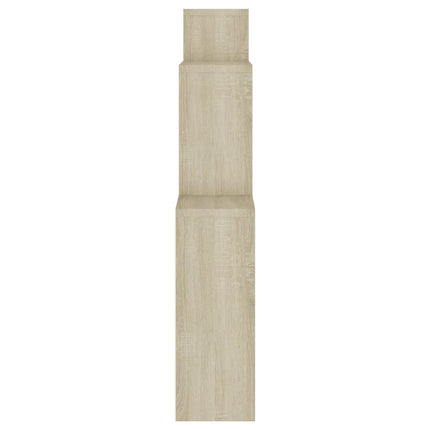 Vägghylla kubformad sonoma-ek 80x15x78,5 cm konstruerat trä