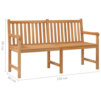 Trädgårdsbänk 150 cm massiv teak