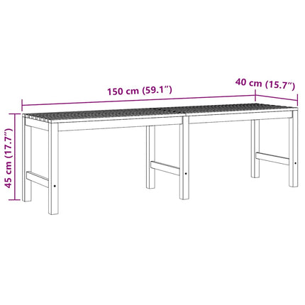 Trädgårdsbänk 150 cm massiv teak