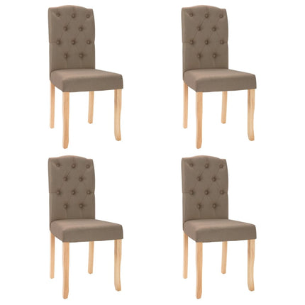 Matstolar 4 st taupe tyg