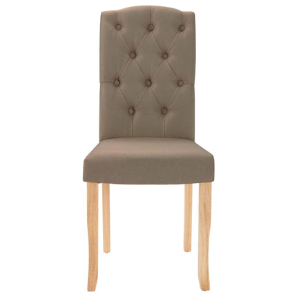 Matstolar 4 st taupe tyg
