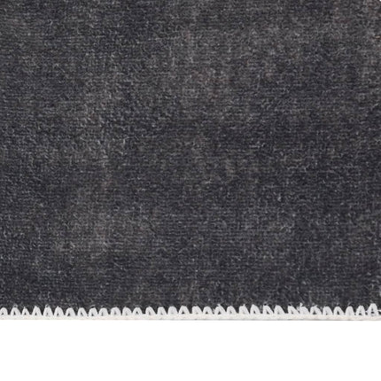 Gångmatta tvättbar vikbar antracit 80x300 cm polyester