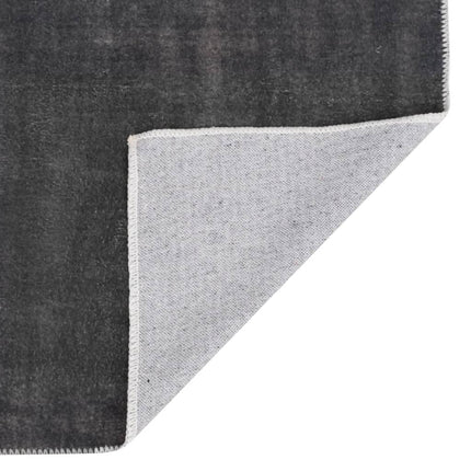 Gångmatta tvättbar vikbar antracit 80x300 cm polyester