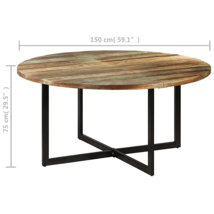 Matbord 150x75 cm massivt återvunnet trä