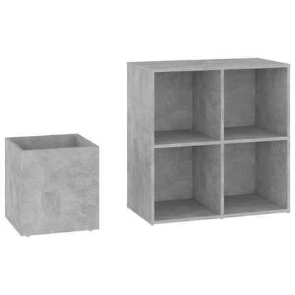Skoskåp betonggrå 105x35,5x70 cm konstruerat trä