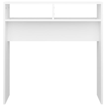 Konsolbord vit 78x30x80 cm konstruerat trä