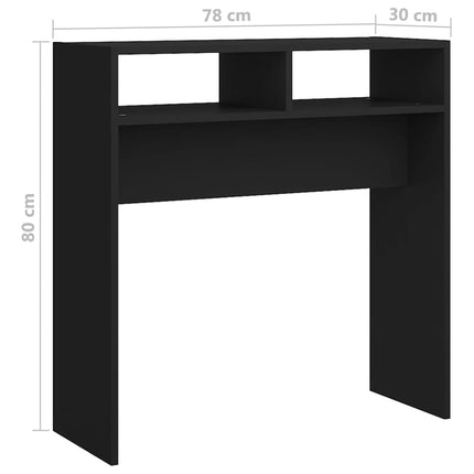 Konsolbord svart 78x30x80 cm konstruerat trä