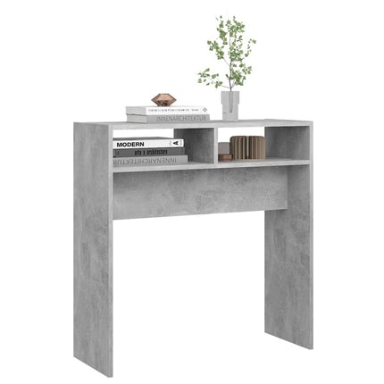 Konsolbord betonggrå 78x30x80 cm konstruerat trä