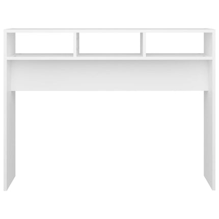 Konsolbord vit 105x30x80 cm konstruerat trä