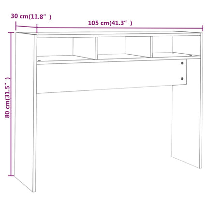 Avlastningsbord sonoma ek 105x30x80 cm konstruerat trä