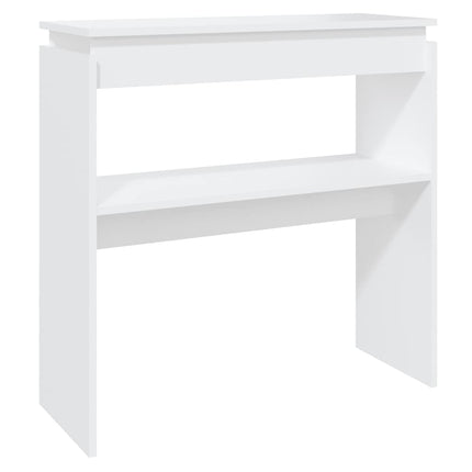 Konsolbord vit 80x30x80 cm konstruerat trä