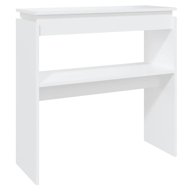 Konsolbord vit 80x30x80 cm konstruerat trä