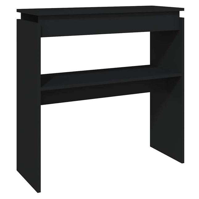 Sidobord svart 80x30x80 cm konstruerat trä