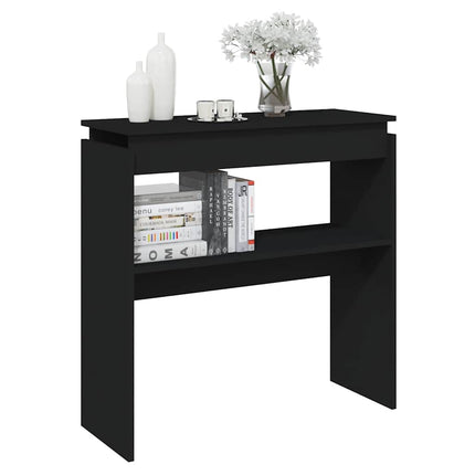 Sidobord svart 80x30x80 cm konstruerat trä