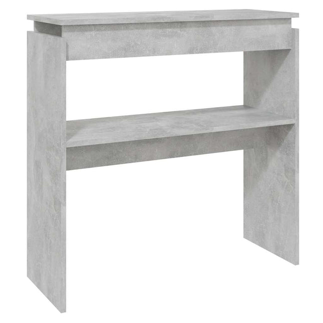 Sidobord betonggrå 80x30x80 cm konstruerat trä
