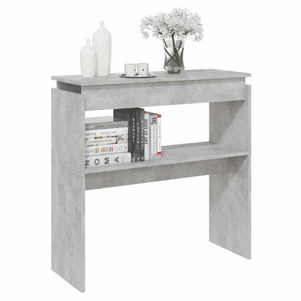 Sidobord betonggrå 80x30x80 cm konstruerat trä