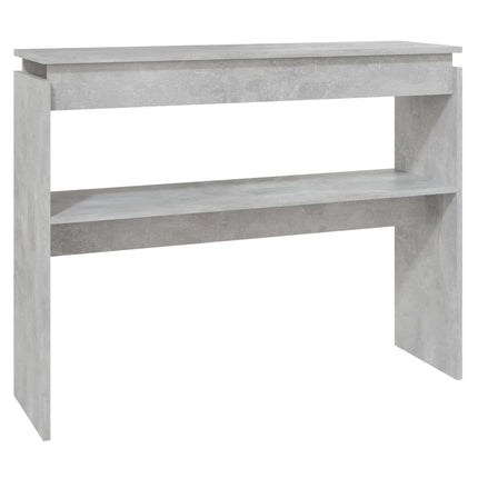 Konsolbord betonggrå 102x30x80 cm konstruerat trä