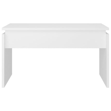 Soffbord vit 68x50x38 cm konstruerat trä