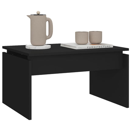 Soffbord svart 68x50x38 cm konstruerat trä