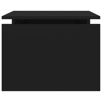Soffbord svart 68x50x38 cm konstruerat trä