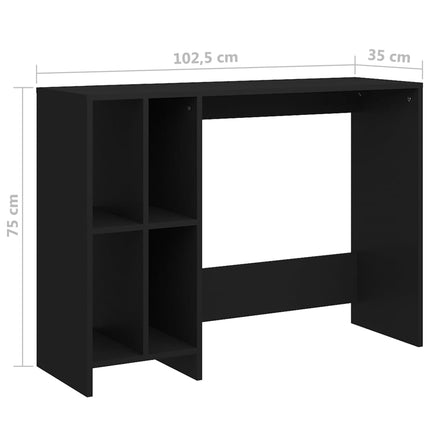 Datorbord svart 102,5x35x75 cm konstruerat trä