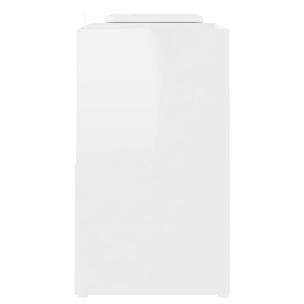 Tv-bänk vit högglans 104x30x52 cm konstruerat trä