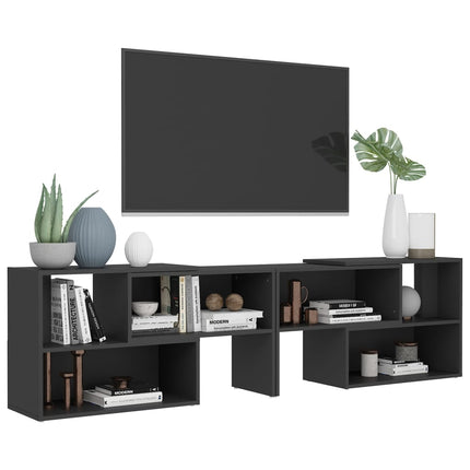 Tv-bänk grå 149x30x52 cm konstruerat trä