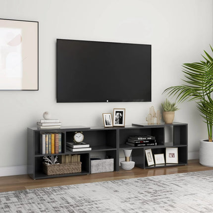 Tv-bänk grå 149x30x52 cm konstruerat trä