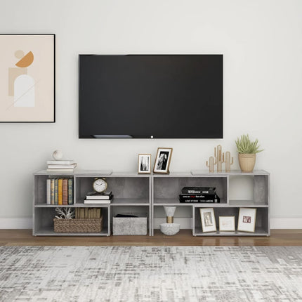 Tv-bänk betonggrå 149x30x52 cm konstruerat trä