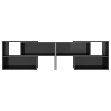Tv-bänk grå högglans 149x30x52 cm konstruerat trä