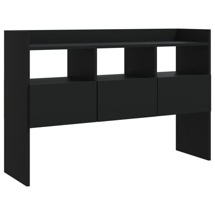Skänk svart 105x30x70 cm konstruerat trä