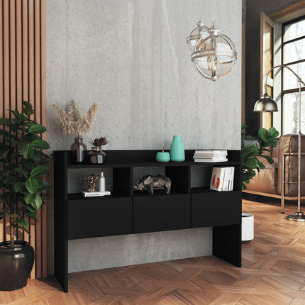Skänk svart 105x30x70 cm konstruerat trä