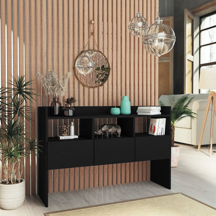 Skänk svart 105x30x70 cm konstruerat trä