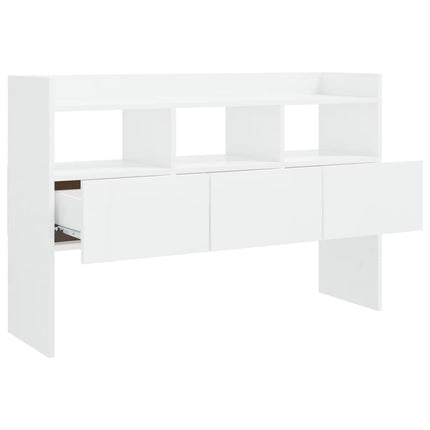 Skänk vit högglans 105x30x70 cm konstruerat trä