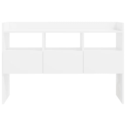 Skänk vit högglans 105x30x70 cm konstruerat trä