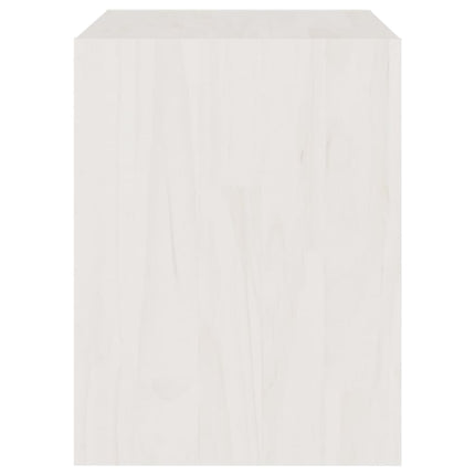 Sängbord 2 st vit 40x30,5x40 cm massiv furu